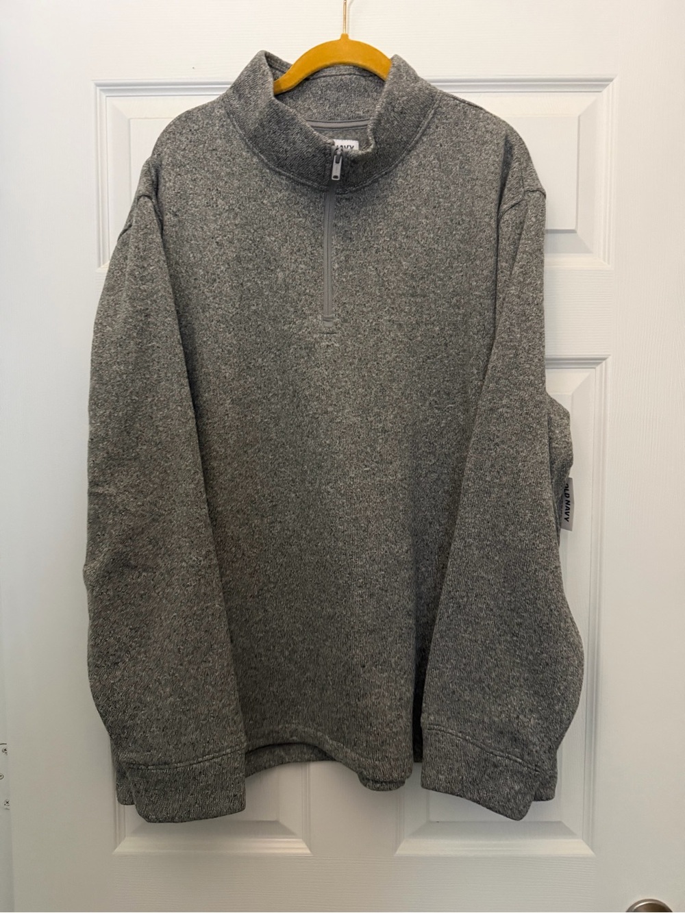 Old Navy Men's Gray Fleece 1/4 Zip Pullover Sweater